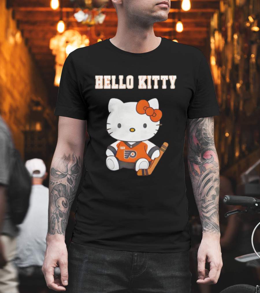 Philadelphia Flyers Hello Kitty Cute Collaboration Hockey Night T-Shirt