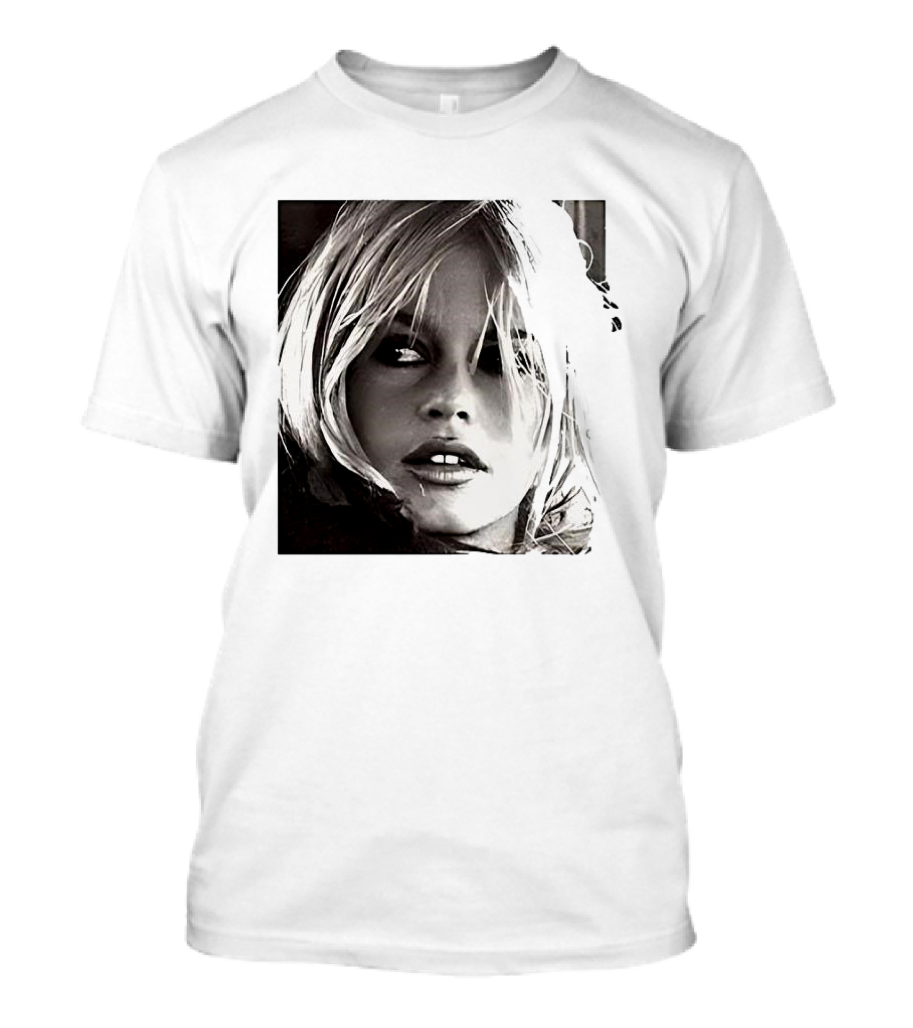 Brigitte Bardot Iconic Black And White T-Shirt
