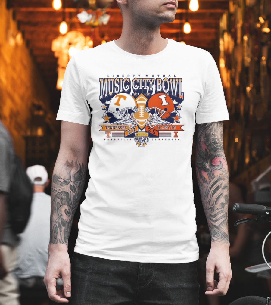 Liberty Mutual Music City Bowl Tennessee vs Illinois December 2025 Nashville T-Shirt