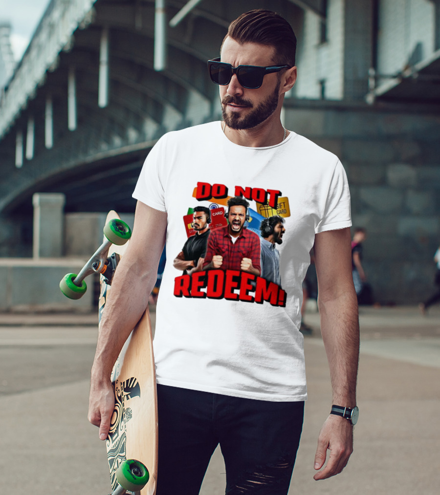 Do Not Redeem Angry Gamer Headphones Credit Gift Cards T-Shirt