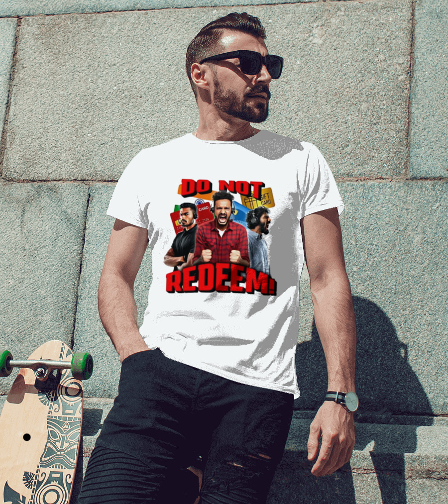Do Not Redeem Angry Gamer Headphones Credit Gift Cards T-Shirt