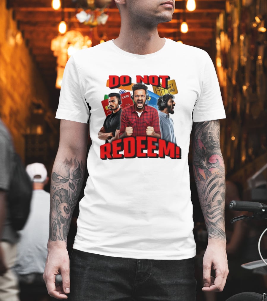 Do Not Redeem Angry Gamer Headphones Credit Gift Cards T-Shirt