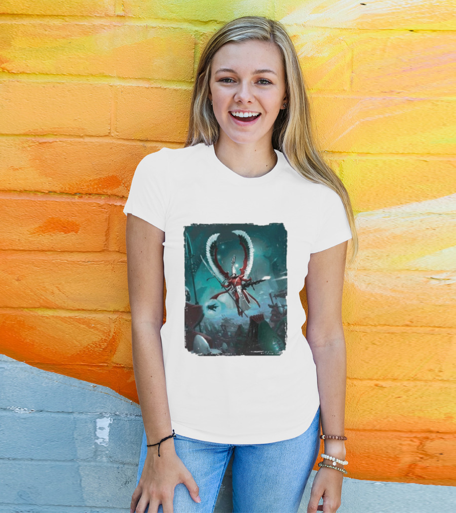 Warhammer 40 000 Aeldari Avatar Epic Battle Wings Fantasy Science Fiction T-Shirt