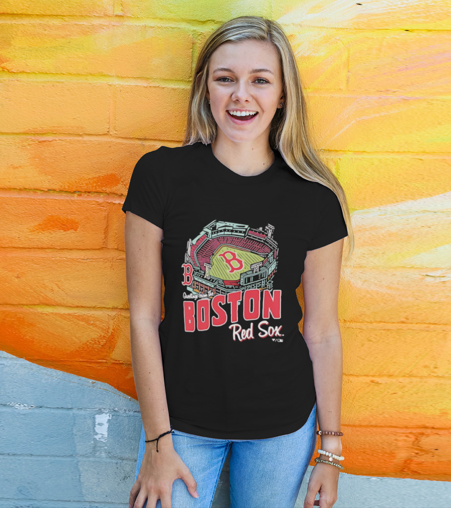Boston Red Sox Fenway Park Stadium Graphic B Fan Merch Navy T-Shirt