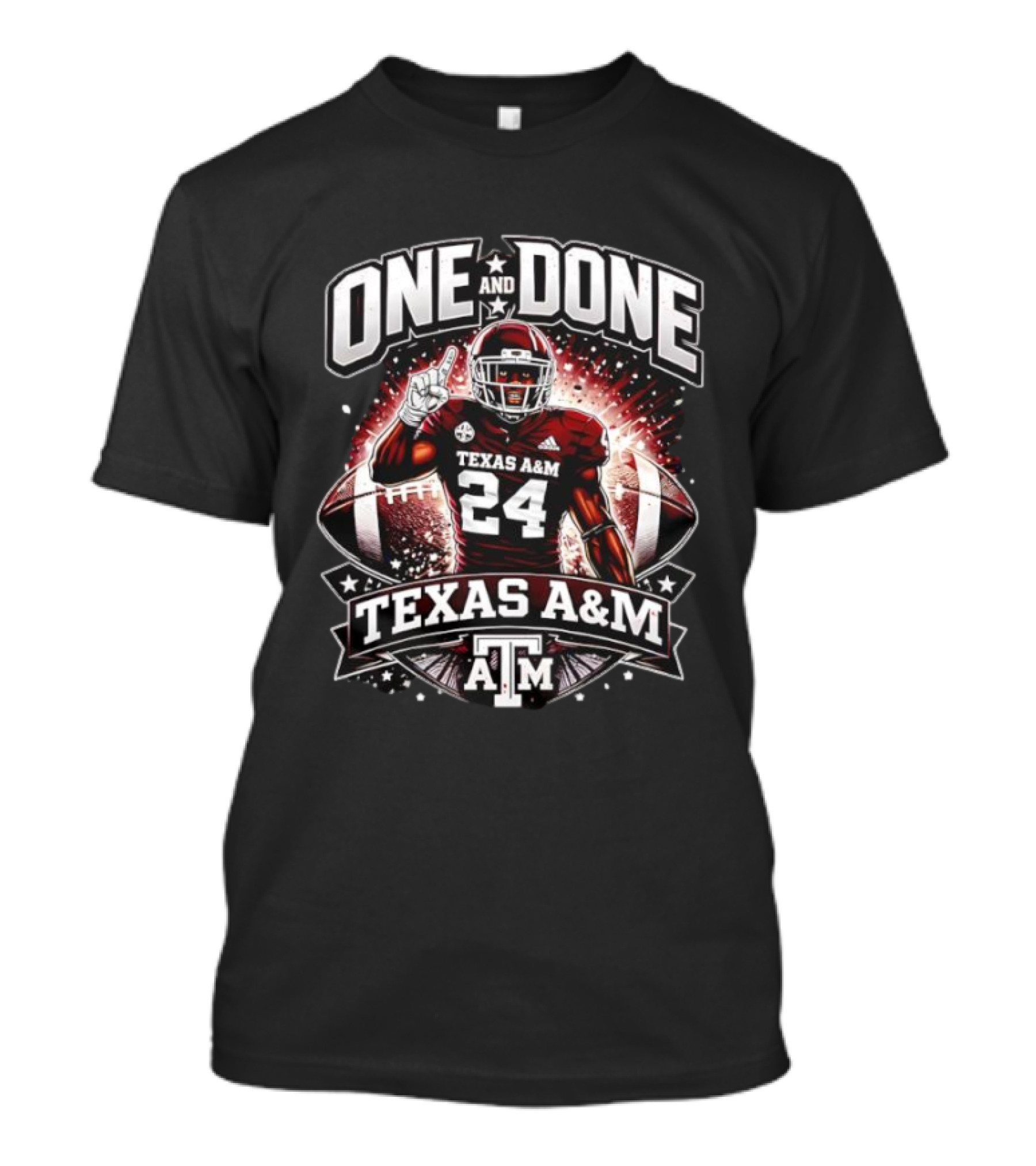 One And Done Demani Richardson Texas A&M Jersey Number 24 T-Shirt