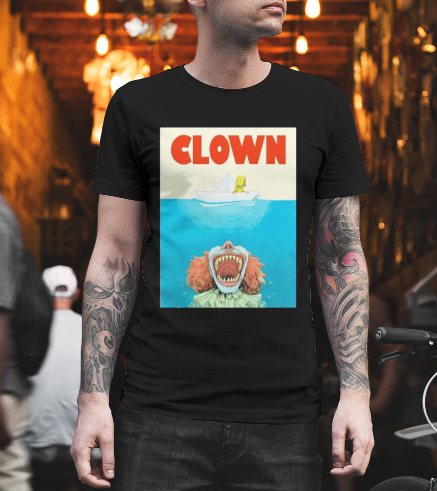Halloween Jaws Inspired Clown Parody Horror Movie T-Shirt