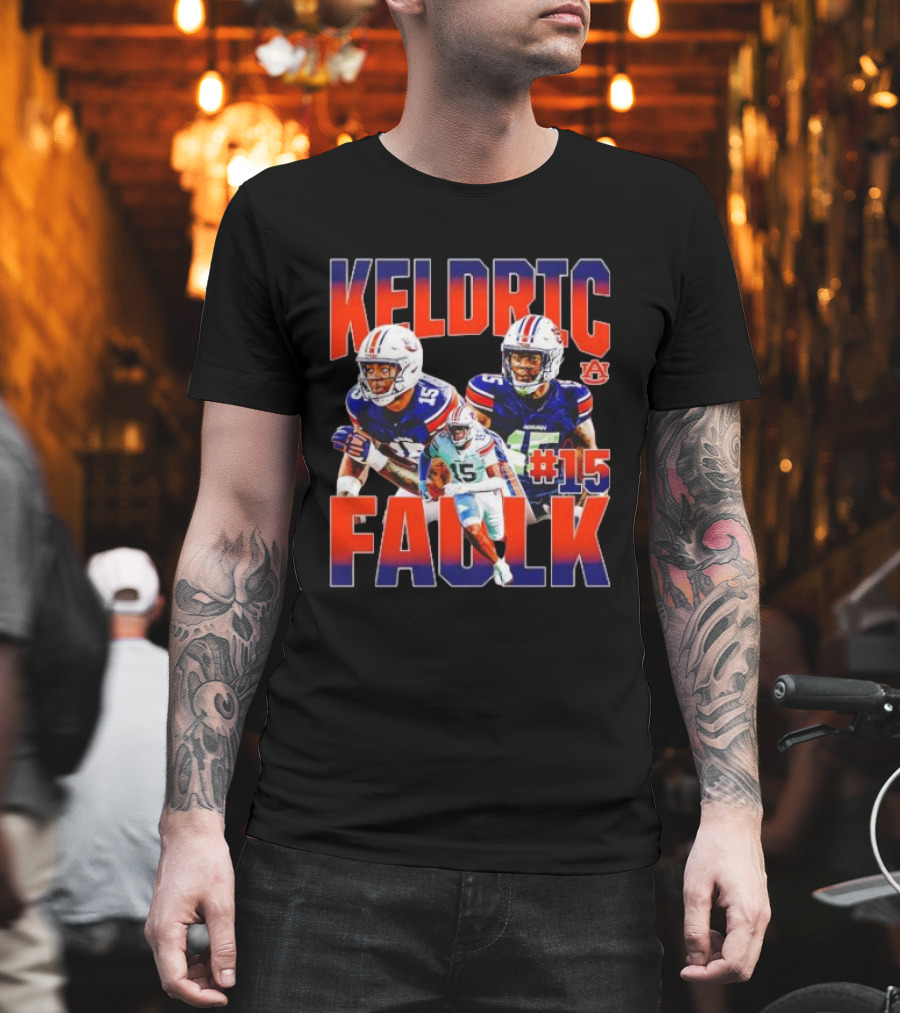 Keldric Faulk Auburn Football #15 NCAA Tigers T-Shirt