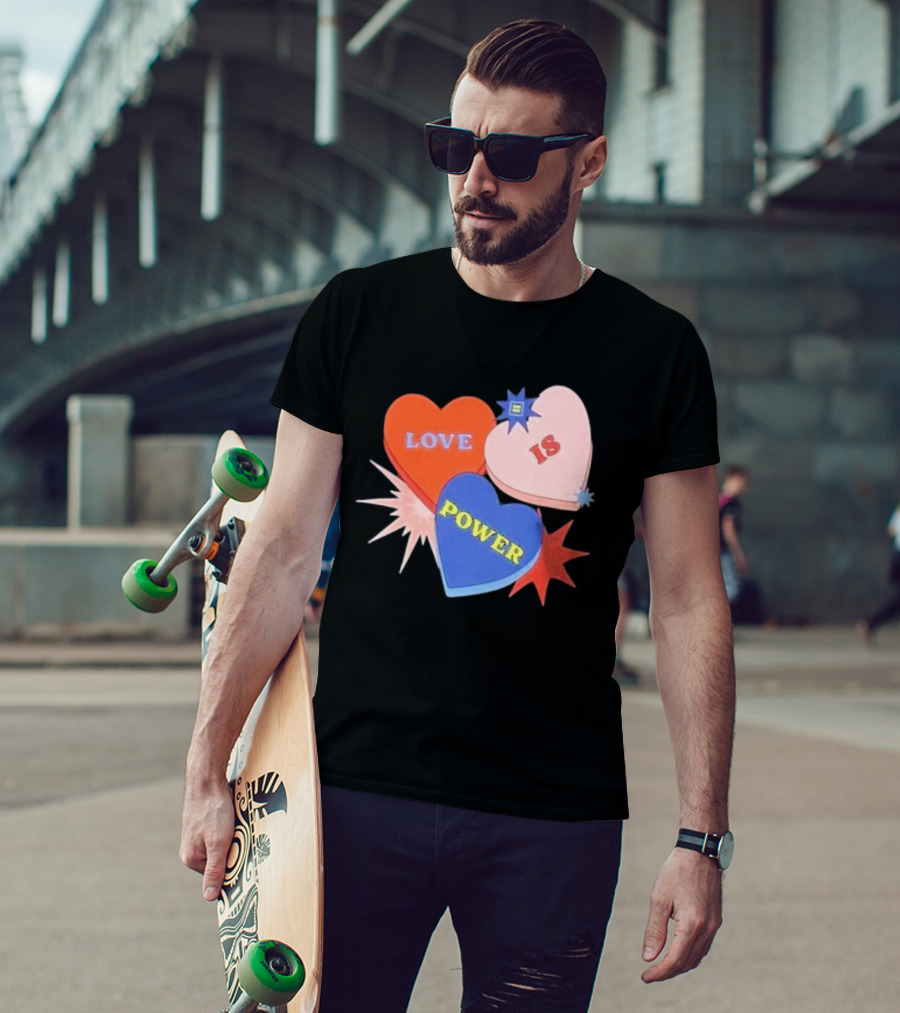Love Is Power Heart Shapes Human Rights Campaign T-Shirt