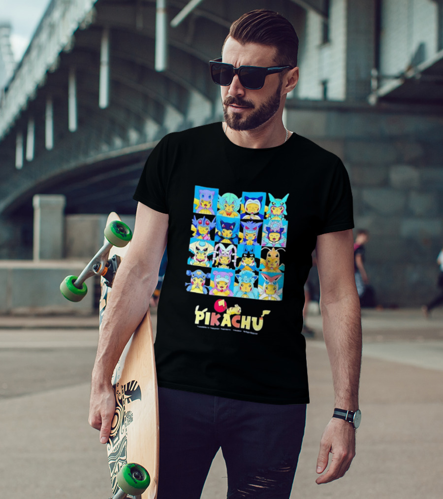 Pikachu Characters Cute Anime Costumes Collection Electric Company T-Shirt