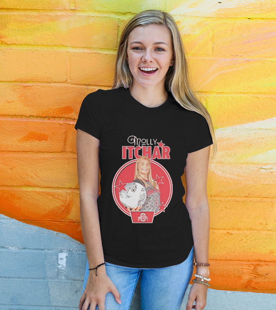 Molly Pritchard Ohio State Soccer Star With Ball And Stars T-Shirt
