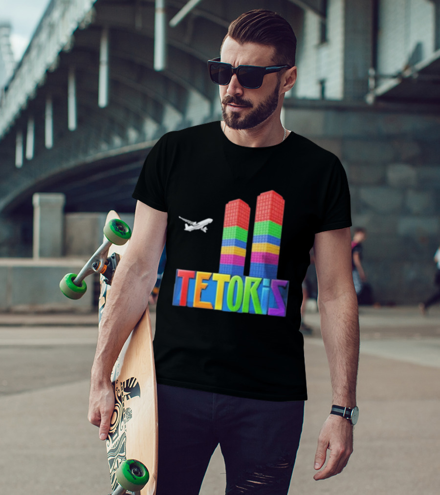 Tetoris Block Towers And Plane T-Shirt