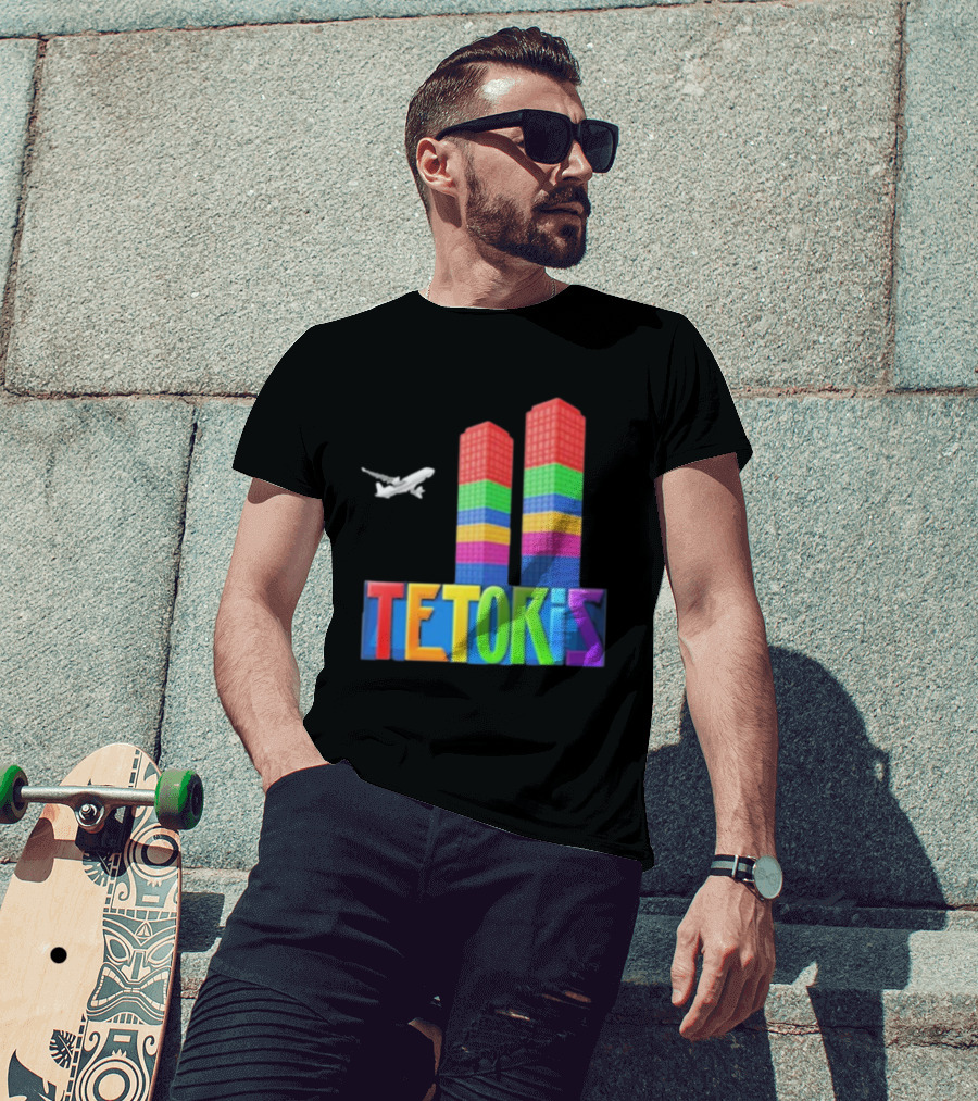 Tetoris Block Towers And Plane T-Shirt