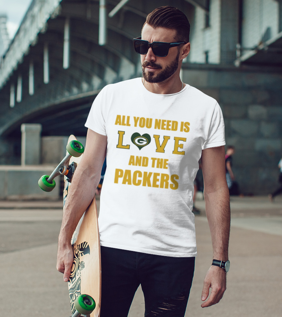 All You Need Is Love Heart Green Bay Packers T-Shirt