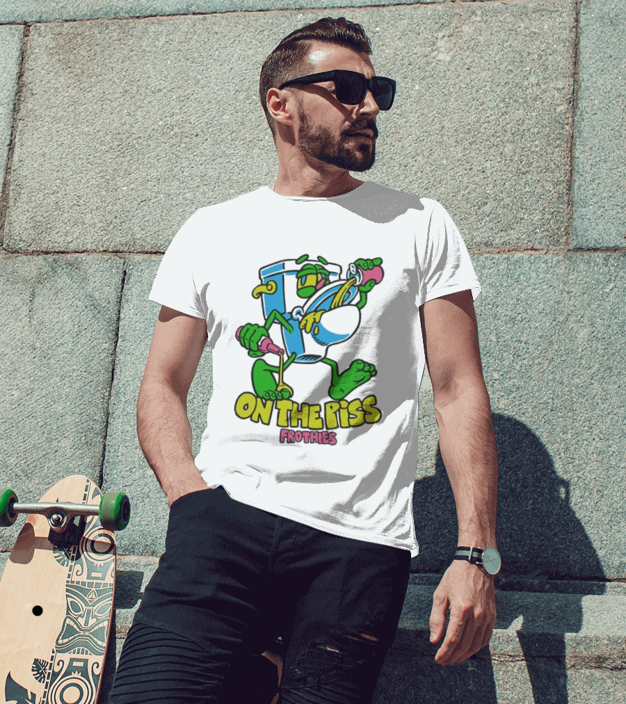 Frothies On The Piss Cartoon Style Beer Character Fun Party T-Shirt