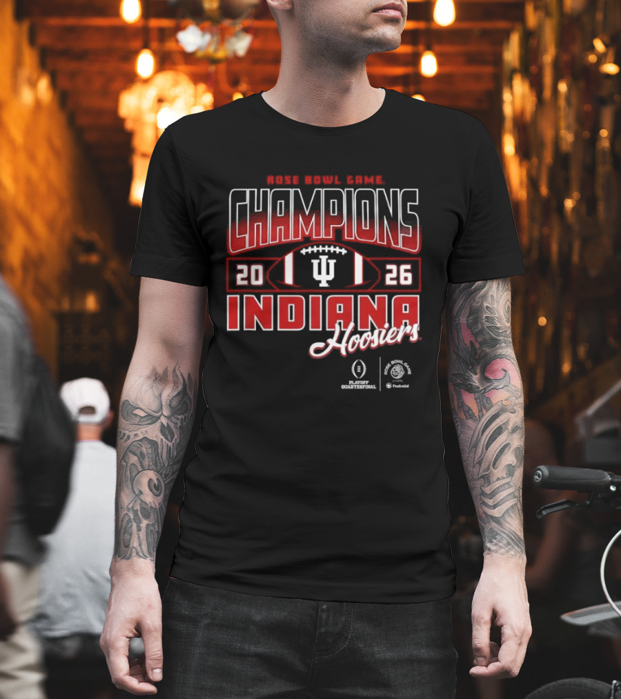 Indiana Hoosiers Rose Bowl Champions 2026 CFP Winners Football T-Shirt