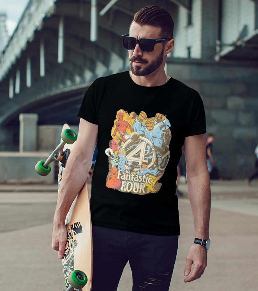 The Fantastic Four Comic Book Style Mr. Fantastic Invisible Woman Human Torch The Thing T-Shirt