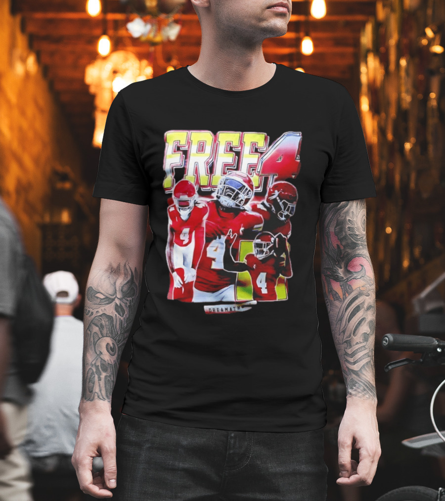 Free 4 Rashee Rice Kansas City Chiefs Dreamathon T-Shirt