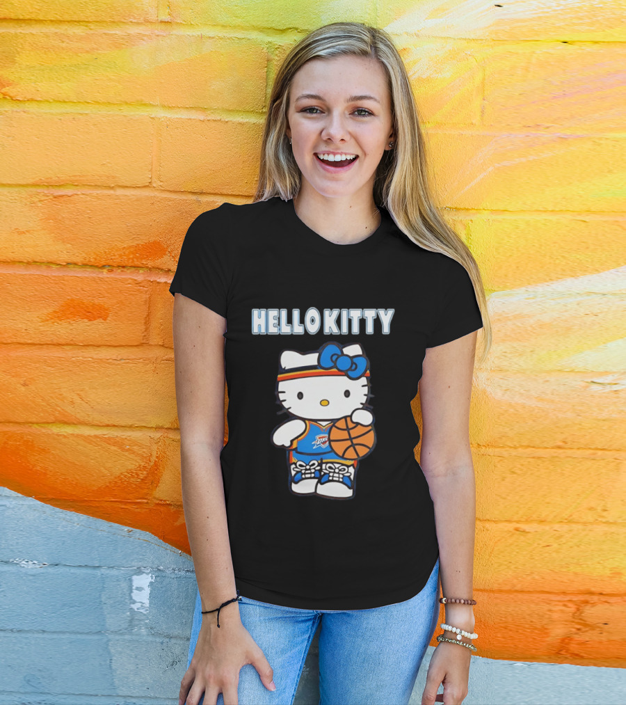 Hello Kitty Oklahoma City Thunder Basketball T-Shirt