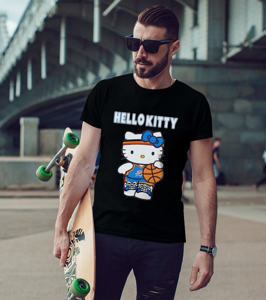 Hello Kitty Oklahoma City Thunder Basketball T-Shirt