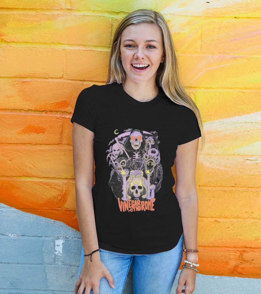 Vinegar Syndrome Spookies Horror Monsters Skeletons And Creatures Collection T-Shirt