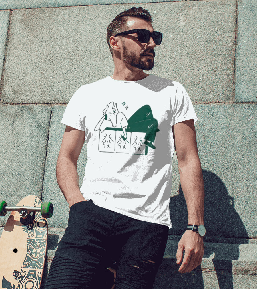 Aforarcade Lucky Horse Resting On Abstract Boxes With Stars T-Shirt