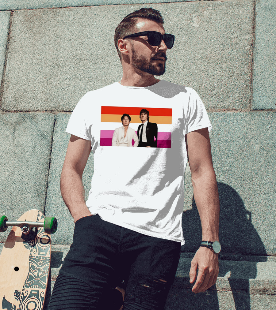 Hudson Williams Connor Storrie Lesbian Pride Flag Themes T-Shirt