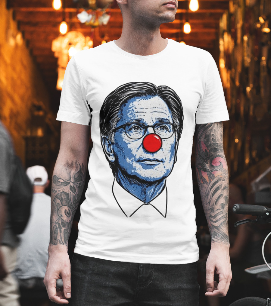 Dan Lifshatz Clown Red Nose Illustration Pop Culture T-Shirt