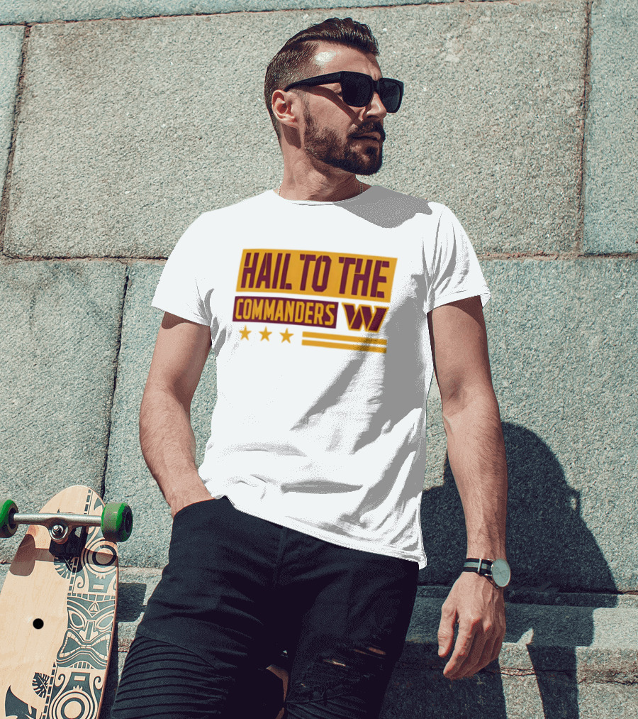 Washington Commanders Hail To The Commanders Fanatics Cream Team Archives T-Shirt