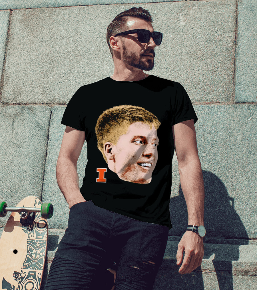 Ben Humrichous Illinois Fighting Illini Big Head I T-Shirt
