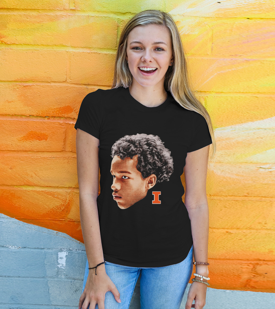 Blake Fagbemi Illinois Fighting Illini Big Head Iconic I T-Shirt