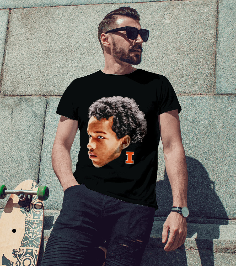 Blake Fagbemi Illinois Fighting Illini Big Head Iconic I T-Shirt