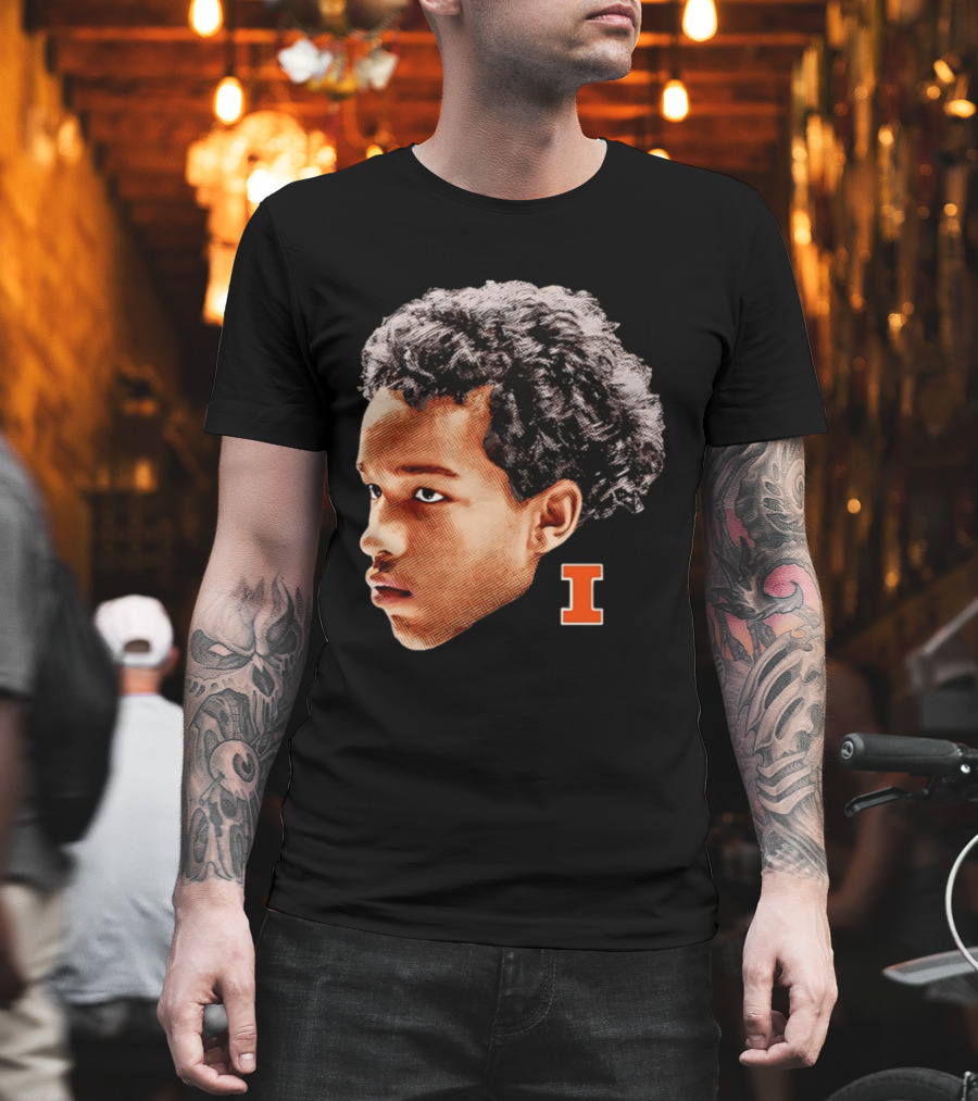 Blake Fagbemi Illinois Fighting Illini Big Head Iconic I T-Shirt
