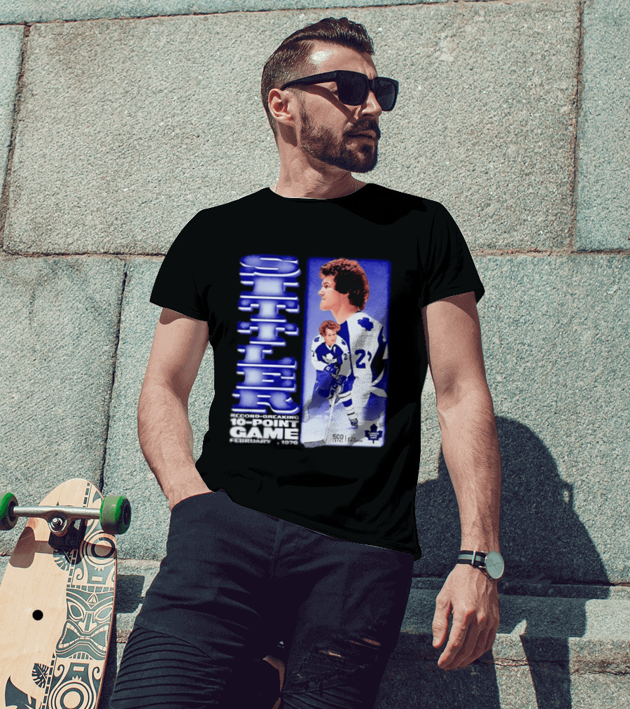 Darryl Sittler Record Breaking 10 Point Game February 7 1976 50th Anniversary 500 Level Toronto Maple Leafs T-Shirt