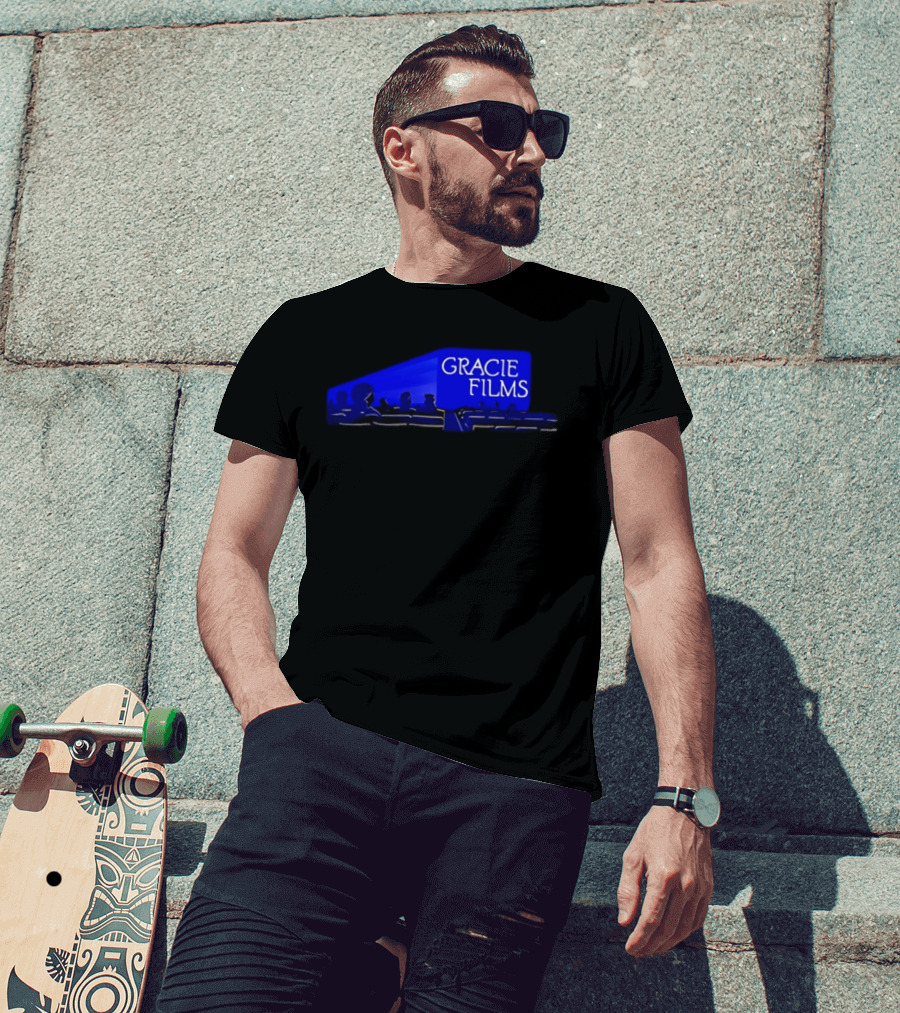 Gracie Films Four Finger Discount Blue Cinema T-Shirt