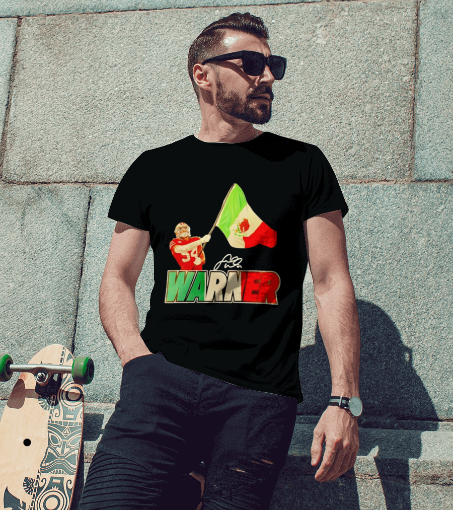 Fred Warner Mexico Flag San Francisco 49ers Player Celebration T-Shirt