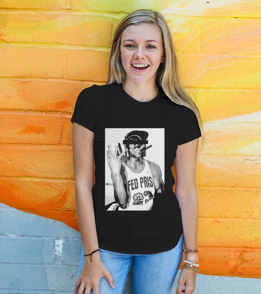 Greg Puciato Fed Pris 23 Censored Basketball Icon Cigarette T-Shirt