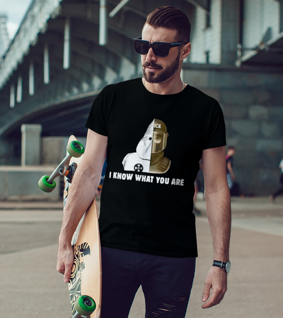 Abolish ICE Social Justice I Know What You Are KKK Comparison T-Shirt