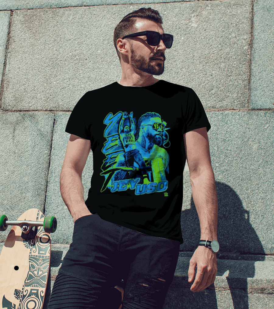 Jey Uso Yeet Ain't Easy WWE Grunge T-Shirt