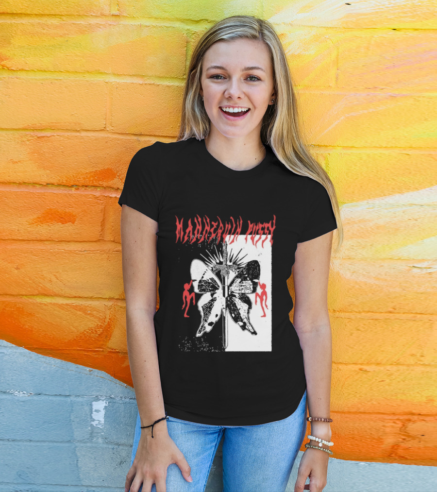 Mannequin Pussy Butterfly Gothic Aesthetic With Dancing Figures T-Shirt