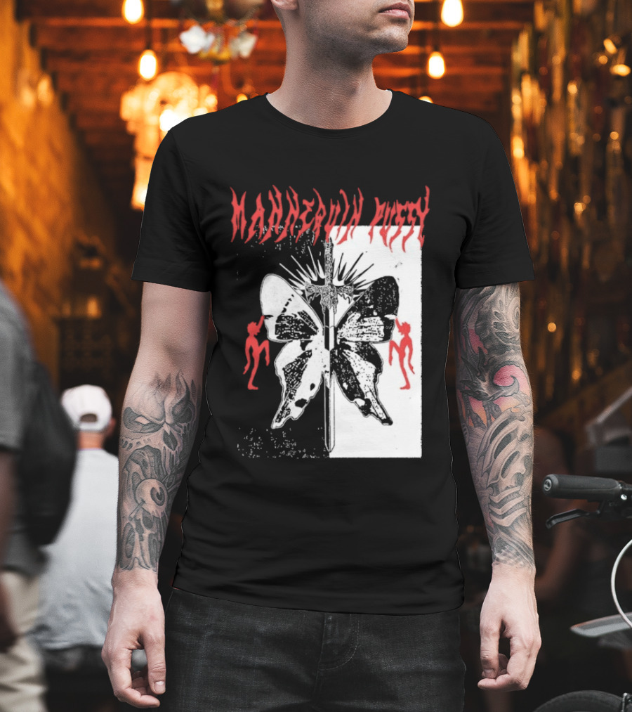 Mannequin Pussy Butterfly Gothic Aesthetic with Dancing Figures T-Shirt