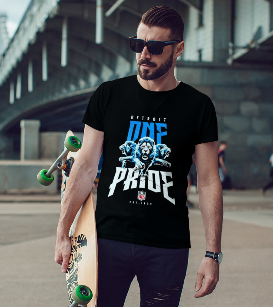 Detroit One Pride 313 Lions Est 1930 T-Shirt