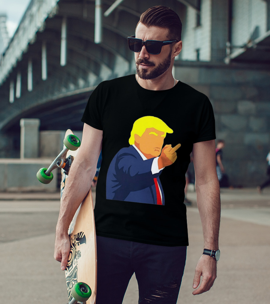 Trump Golden Leader One Finger Salute Iconic Gesture T-Shirt