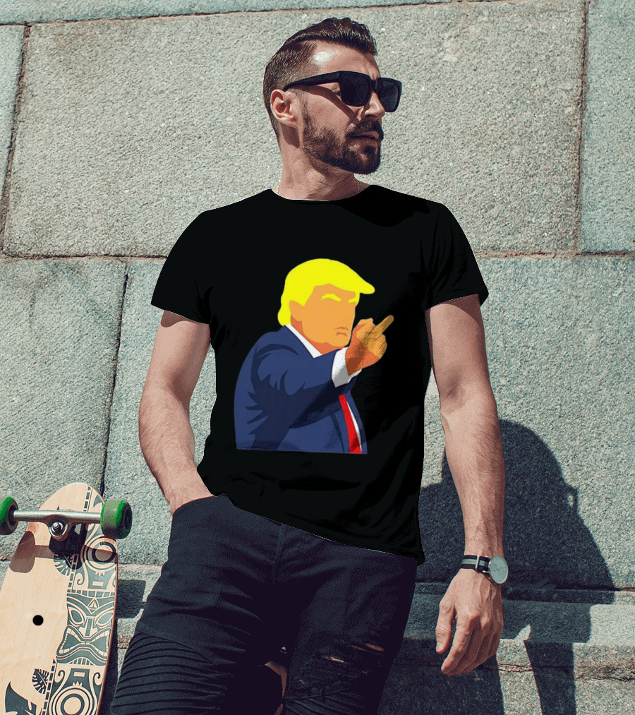 Trump Golden Leader One Finger Salute Iconic Gesture T-Shirt