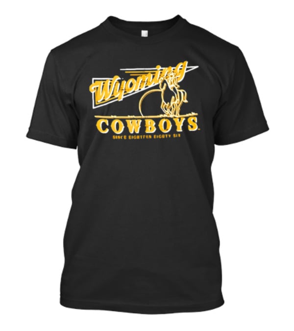 Wyoming Cowboys Since Eighteen Eighty Six Vintage Cowboy Riding T-Shirt