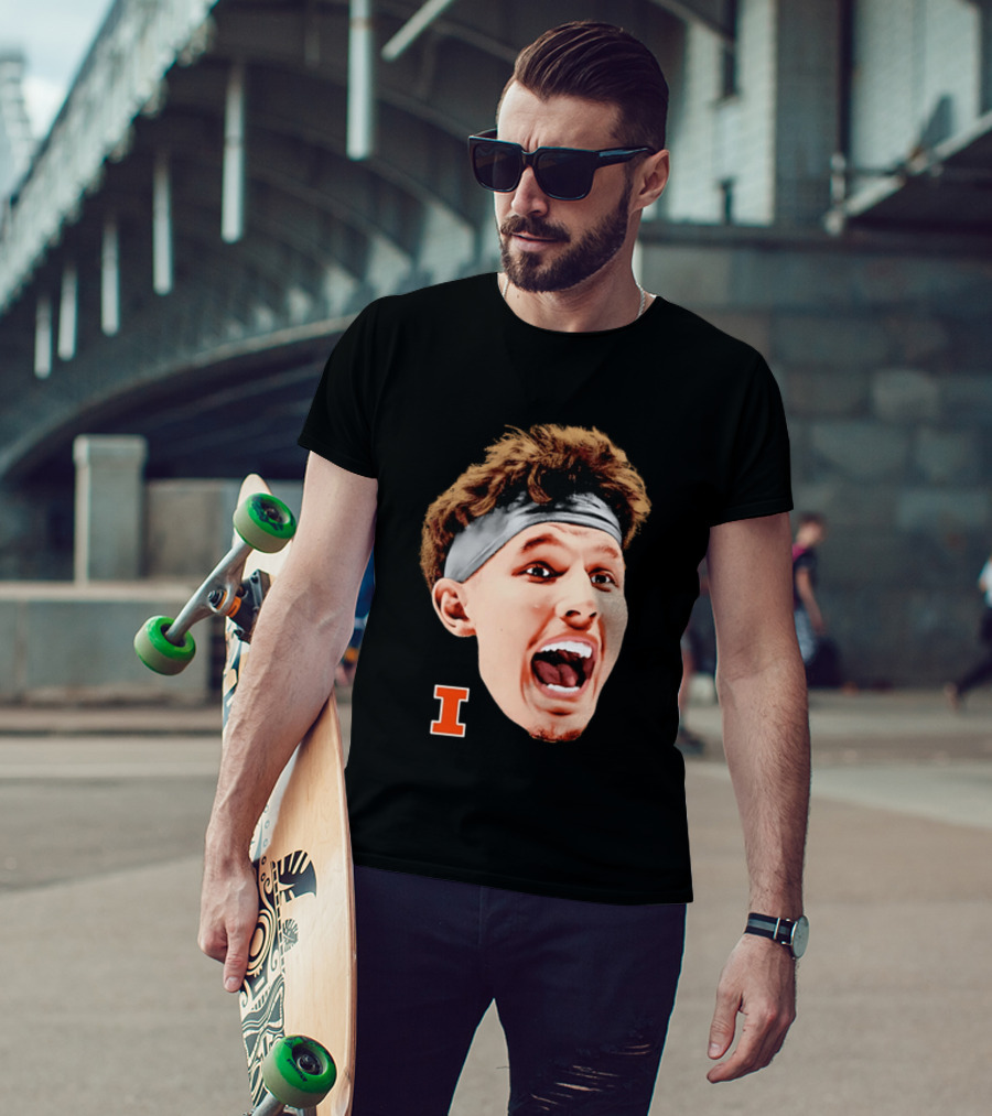 Zvonimir Ivisic Illinois Fighting Illini Big Head Caricature I T-Shirt