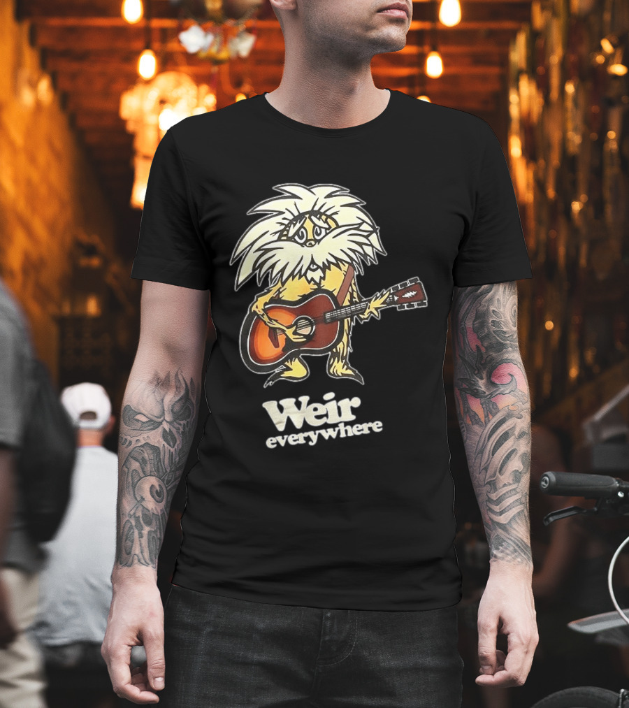 Weir Everywhere Cartoon Character Playing Guitar Grateful Dead T-Shirt
