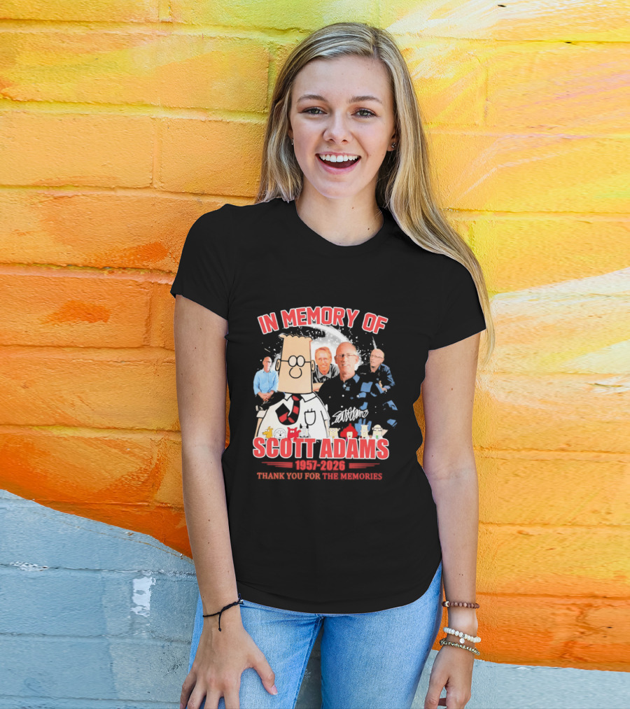 Scott Adams In Memory 1957 2026 Thank You For The Memories T-Shirt