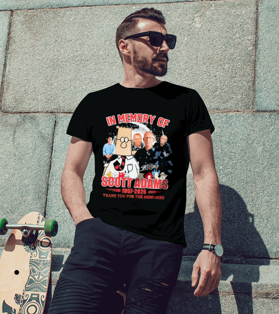 Scott Adams In Memory 1957 2026 Thank You For The Memories T-Shirt