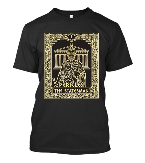 Pericles The Statesman Tarot Card Ancient Greece Roman Helmet Greek Columns T-Shirt