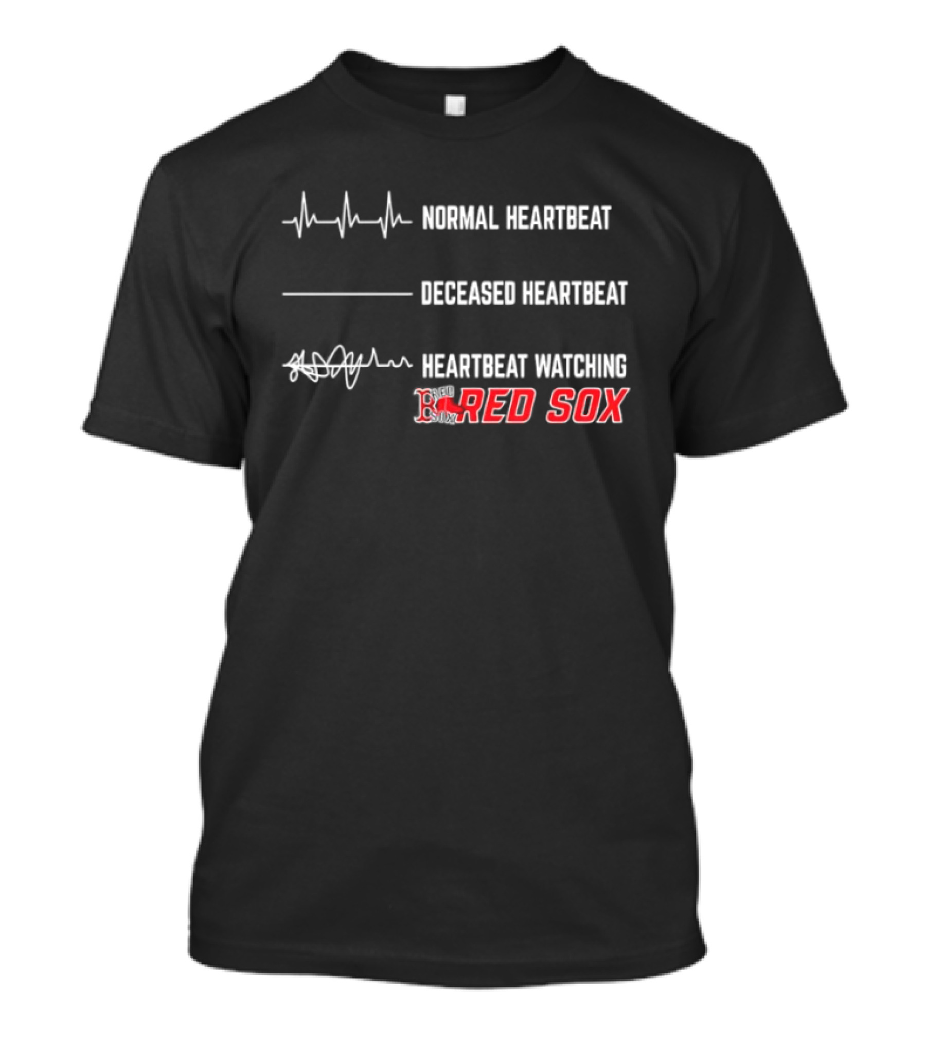 Normal Heartbeat Deceased Heartbeat Heartbeat Ing Boston Red Sox T-Shirt